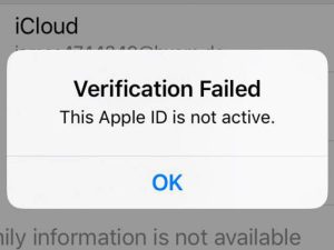 apple id is not active 1