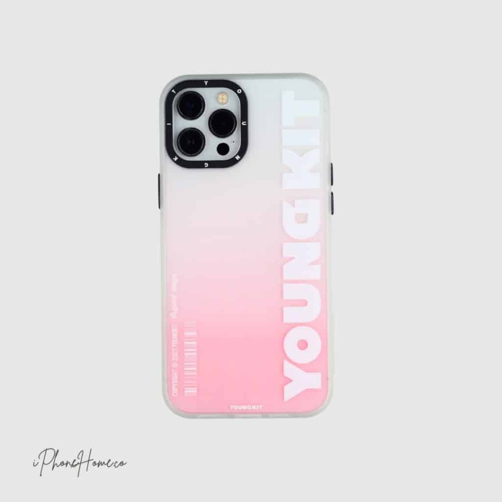 قاب یانگ کیت Gradient سفید صورتی مناسب iPHONE 12 Pro Max (6709)