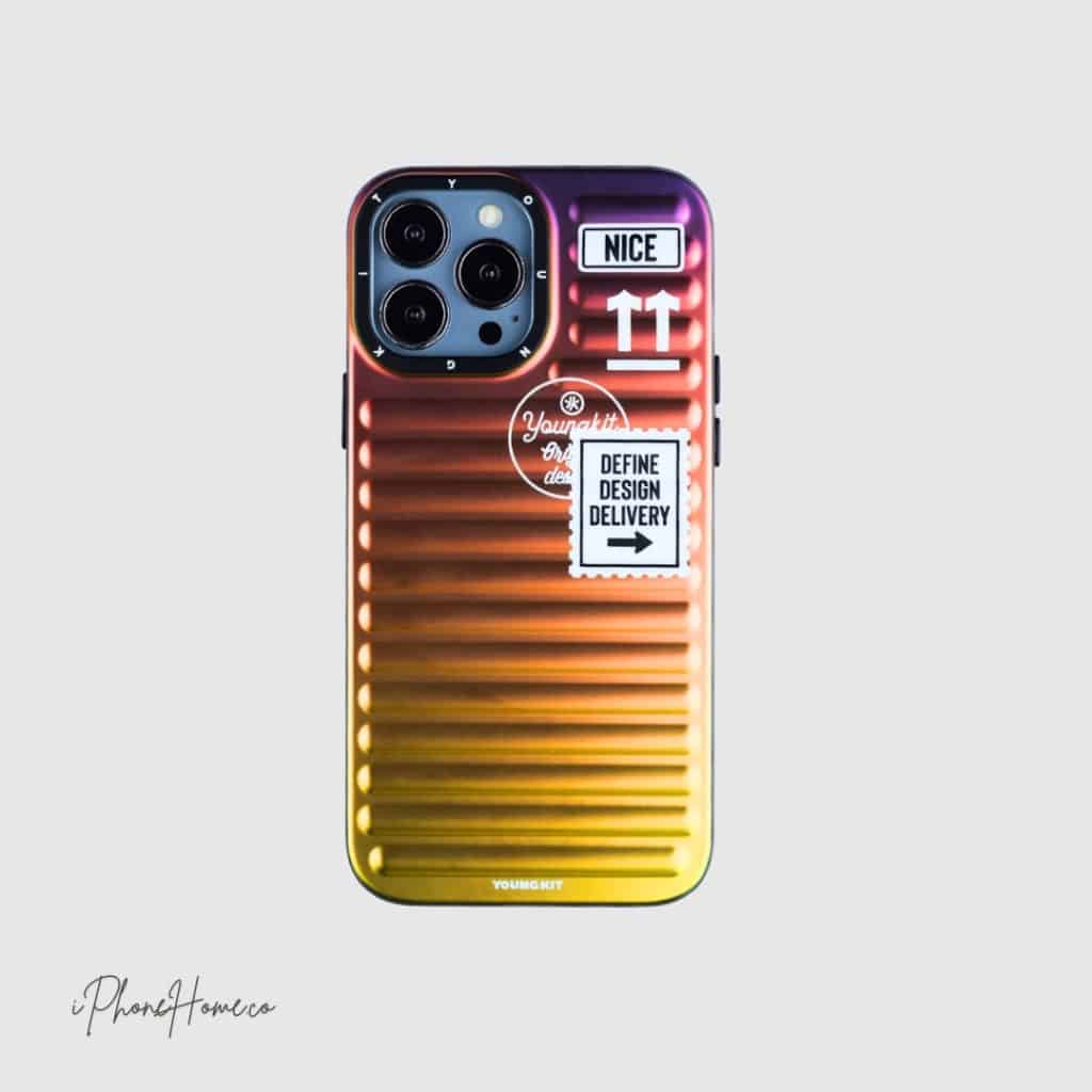 قاب یانگ کیت پافری Gradient آتشی مناسب iPHONE 13 Pro Max (6670)
