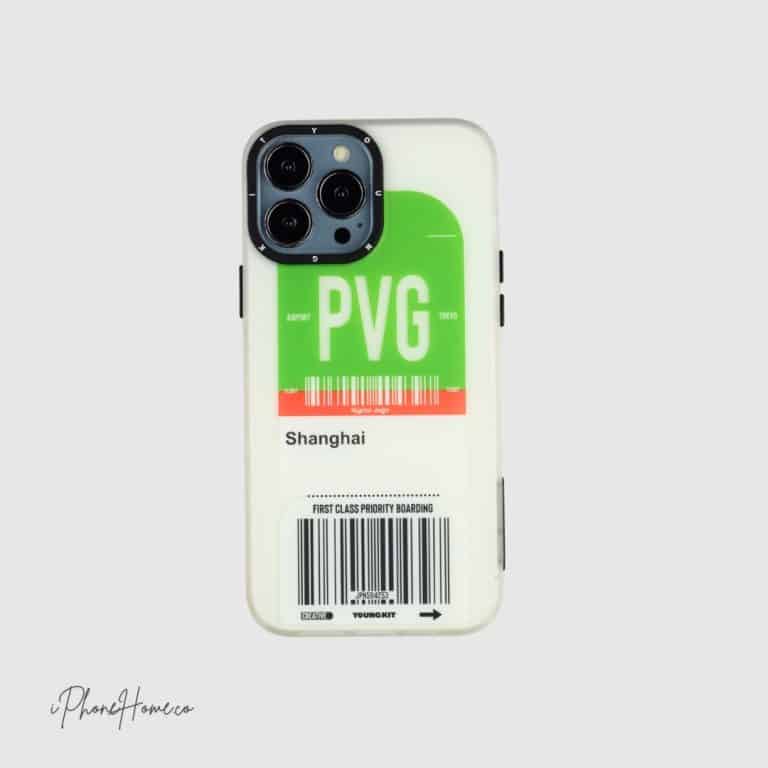 قاب یانگ کیت Shanghai سفید سبز مناسب iPHONE 13 Pro Max (6686)