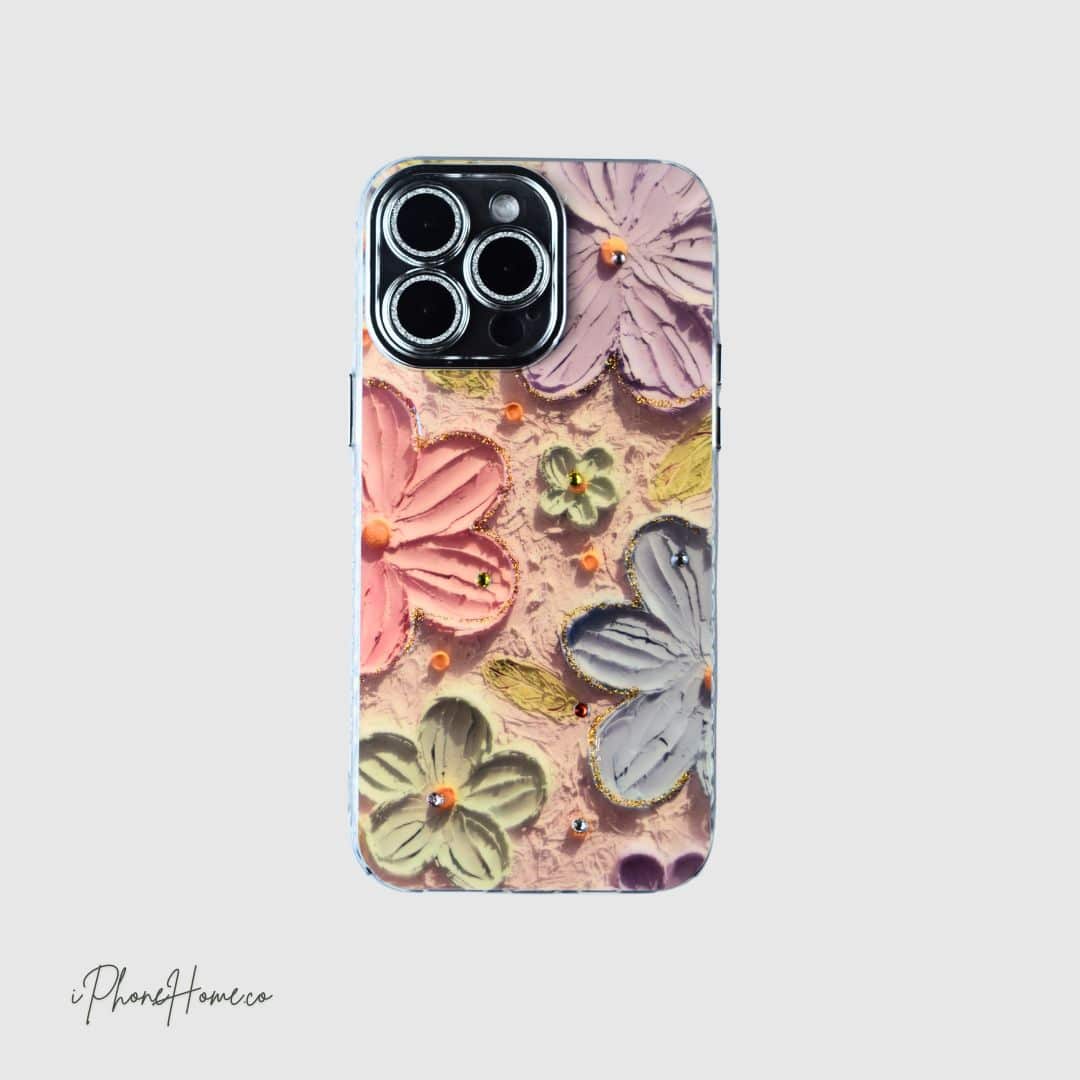 قاب فانتزی گل شاین دار مناسب iPhone 13 Pro Max (3430)
