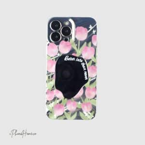 قاب فانتزی گل دار سیلور مناسب iPhone 13 Pro Max (3511)