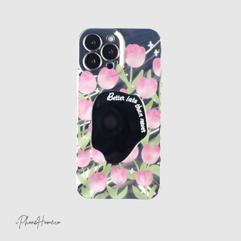 قاب فانتزی گل دار سیلور مناسب iPhone 13 Pro Max (3511)