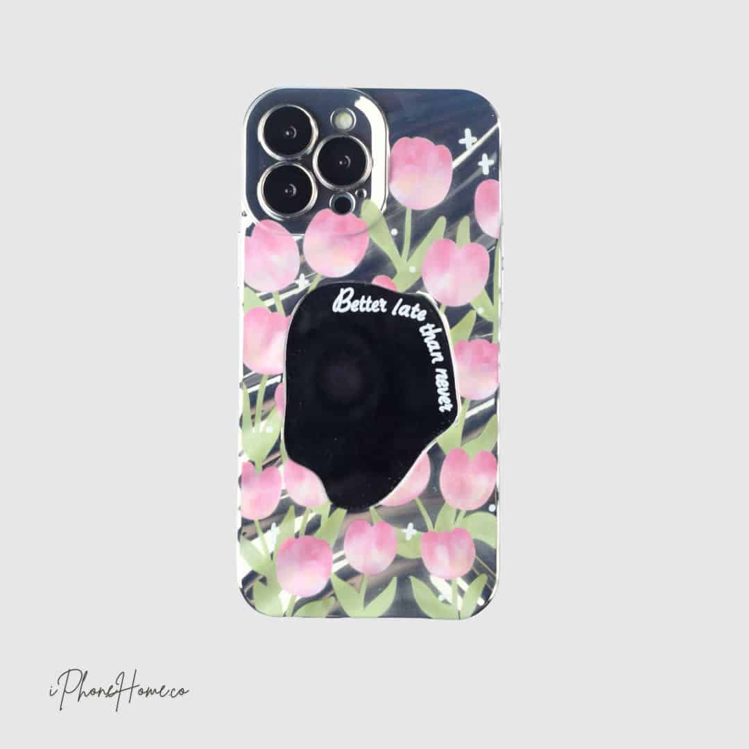 قاب فانتزی گل دار سیلور مناسب iPhone 13 Pro Max (3511)