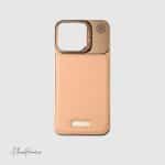قاب چرمی فلزی اسلیکتو صحرایی مناسب iPhone 15 Pro Max (7856)