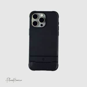 قاب اسپیگن Rugged Armor Megafit مشکی مات مناسب iPhone 15 Pro Max (4901)