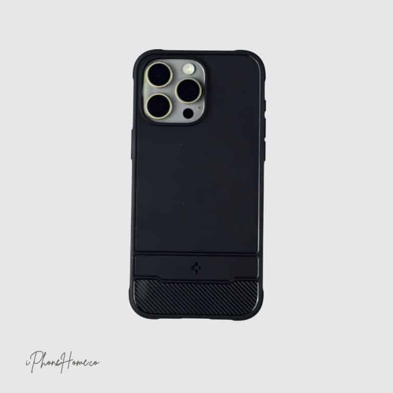 قاب اسپیگن Rugged Armor Megafit مشکی مات مناسب iPhone 15 Pro Max (4901)