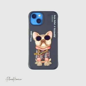 قاب آیفون NIMMY friends بول داگ مشکی مناسب برای مدل iphone 14 (6058)