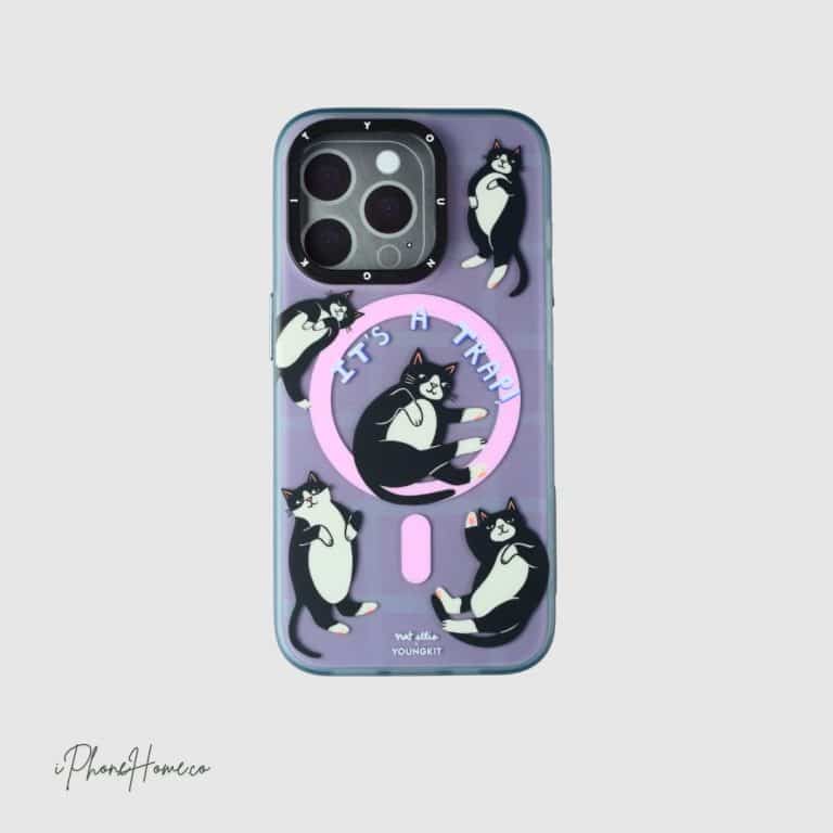 قاب یانگ کیت Cat Trap یاسی مناسب iPhone 15 Pro (8074)
